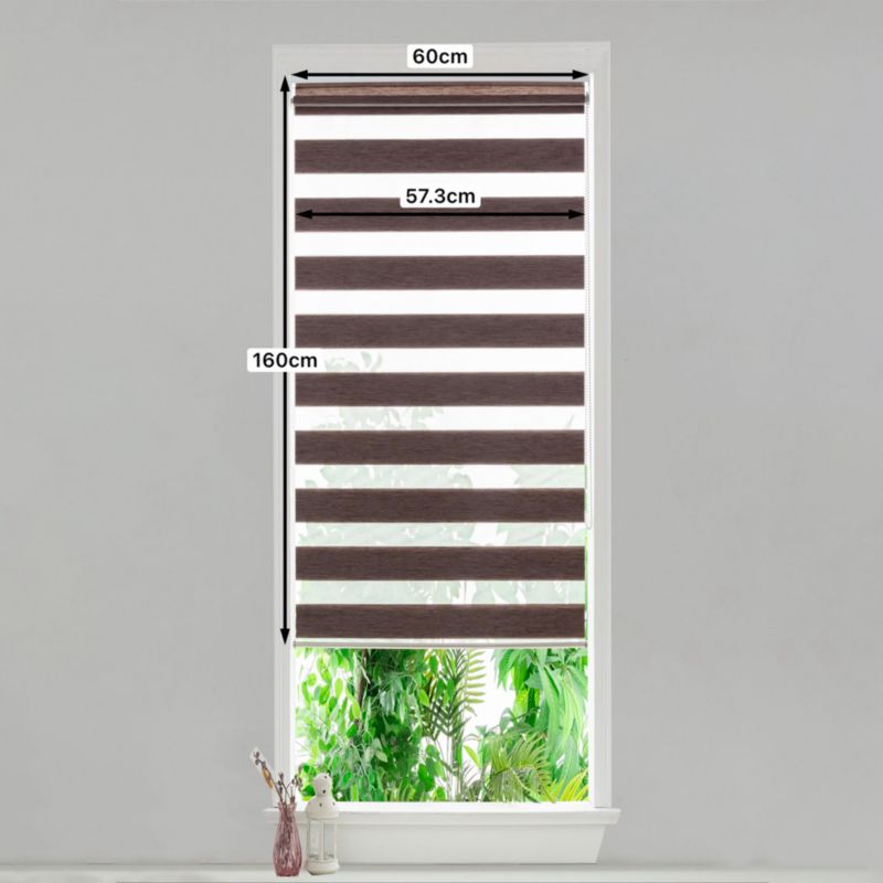 GoodHome Brize rullegardin 57,3 x 160 cm brun