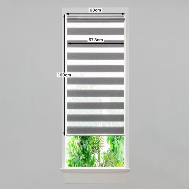 GoodHome Brize rullegardin 57,3 x 160 cm grå
