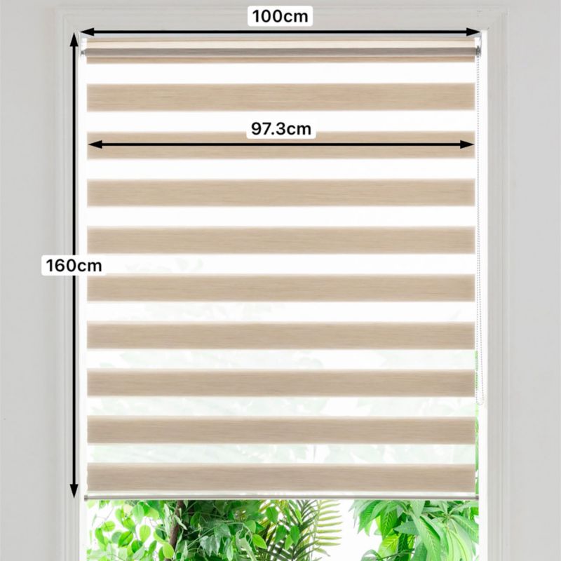 GoodHome Brize rullegardin 72,3 x 160 cm lys beige