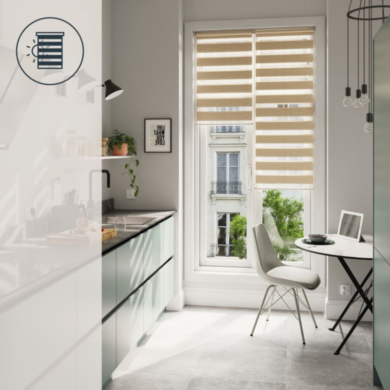 GoodHome Brize rullegardin 72,3 x 240 cm lys beige