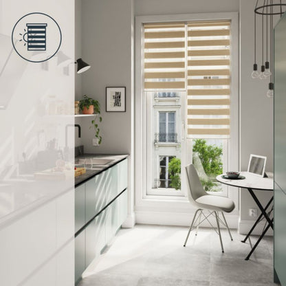 GoodHome Brize rullegardin 72,3 x 240 cm lys beige