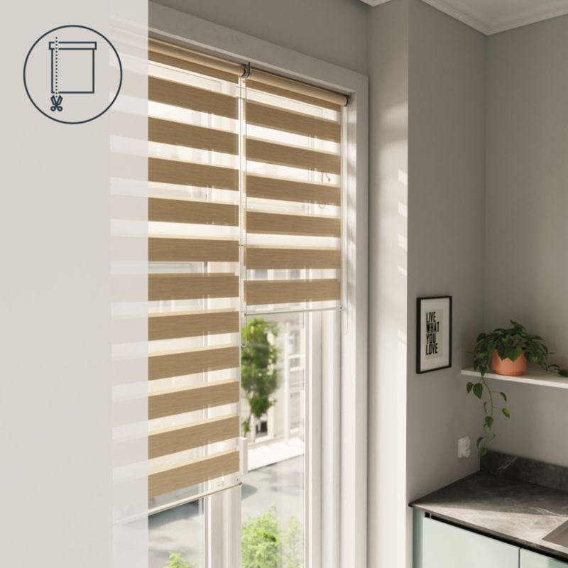 GoodHome Brize rullegardin 72,3 x 240 cm lys beige