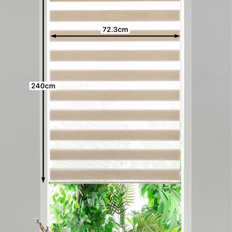GoodHome Brize rullegardin 72,3 x 240 cm lys beige