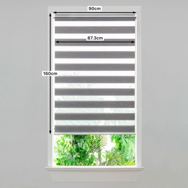 GoodHome Brize rullegardin 87,3 x 160 cm grå