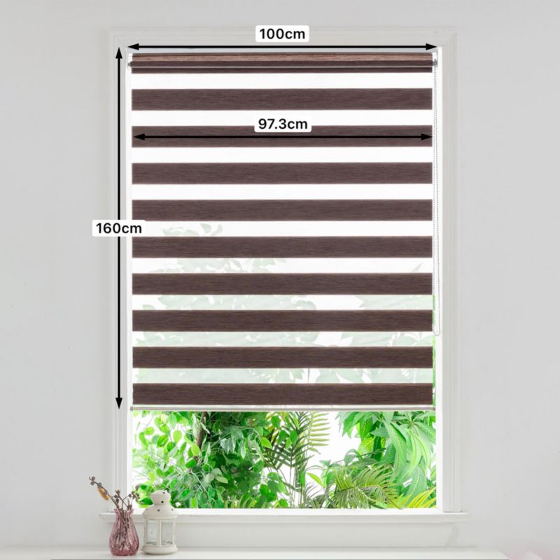 GoodHome Brize rullegardin 97,3 x 160 cm brun