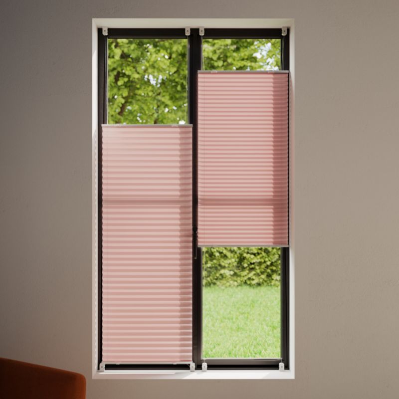 GoodHome Caprera plissegardin 42 x 150 cm i ferskenfarve