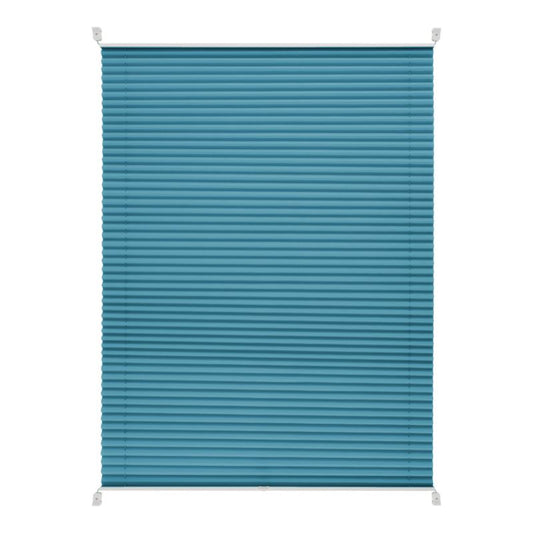 GoodHome Caprera plissé-gardin 57 x 150 cm blå