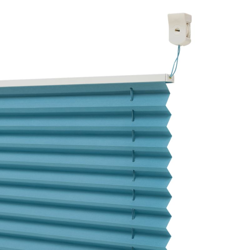 GoodHome Caprera plissé-gardin 57 x 150 cm blå