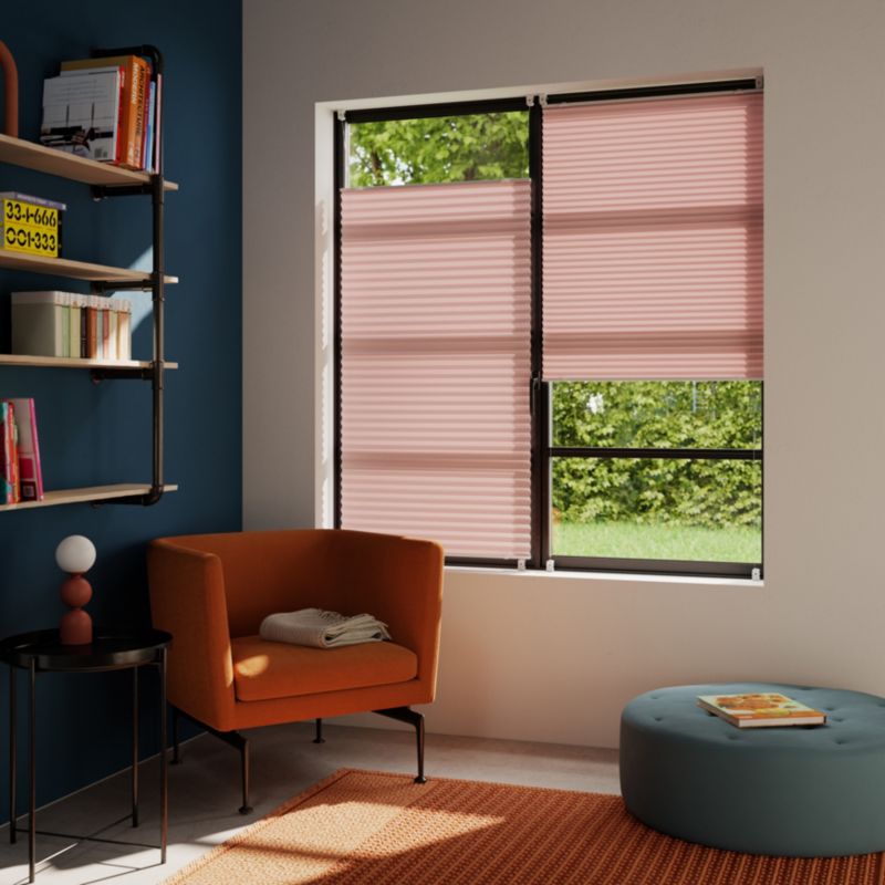 GoodHome Caprera plisségardin 73 x 150 cm fersken