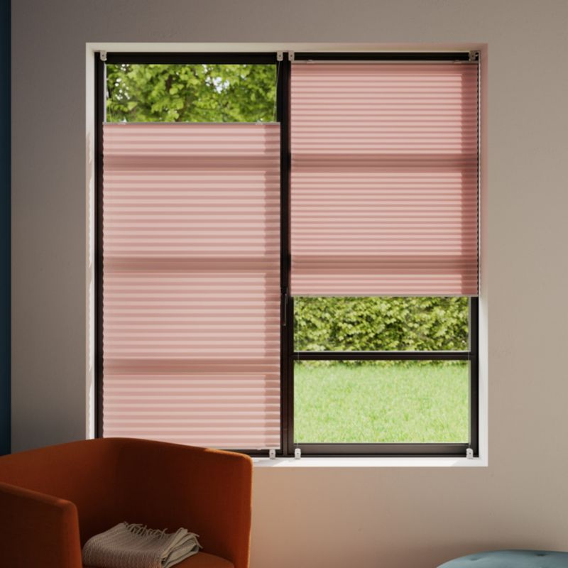 GoodHome Caprera plisségardin 97 x 150 cm fersken