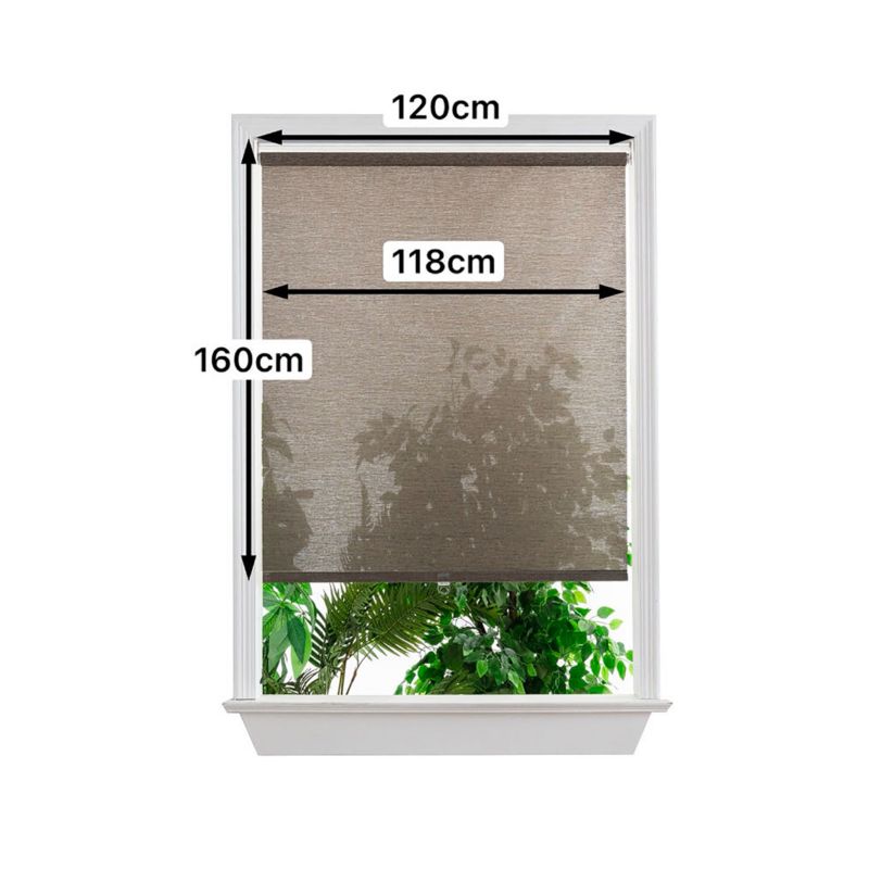 GoodHome Eccles rullegardin 118 x 160 cm brun