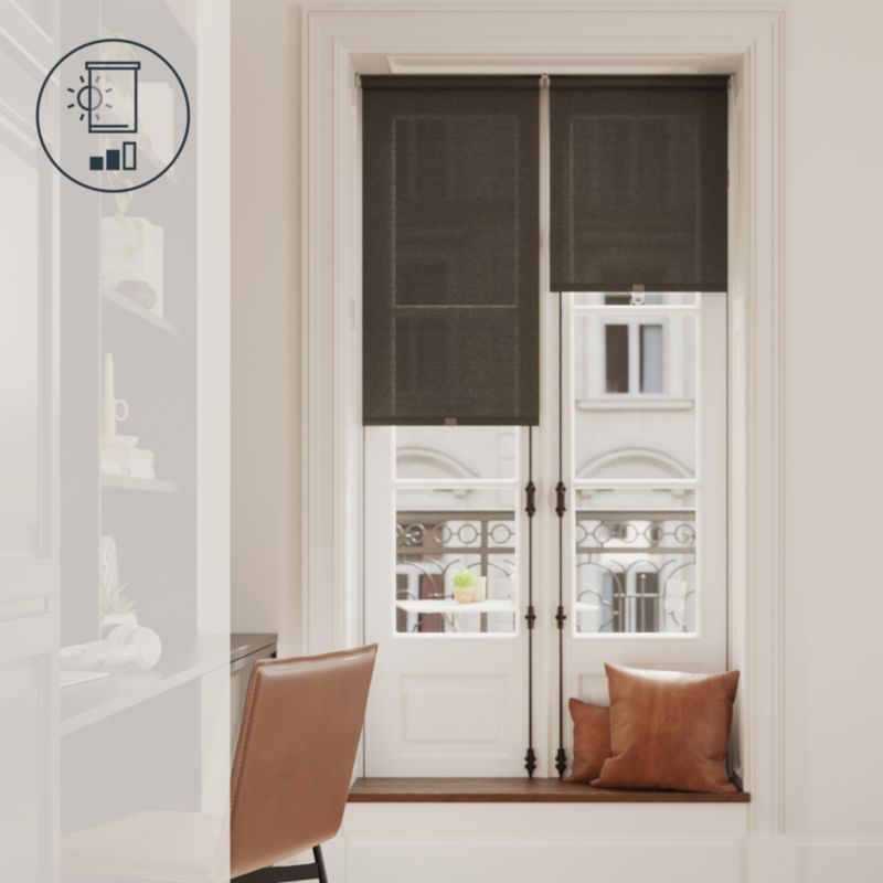 GoodHome Eccles rullegardin 53 x 160 cm sort