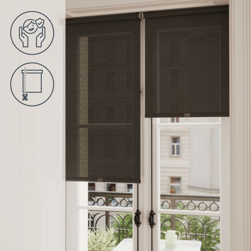 GoodHome Eccles rullegardin 53 x 160 cm sort