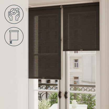 GoodHome Eccles rullegardin 53 x 160 cm sort
