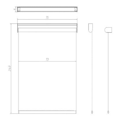GoodHome Eccles rullegardin 73 x 240 cm sort