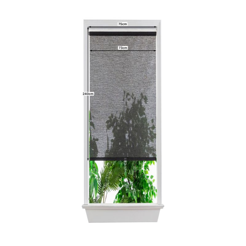 GoodHome Eccles rullegardin 73 x 240 cm sort