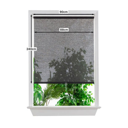 GoodHome Eccles rullegardin 88 x 240 cm sort