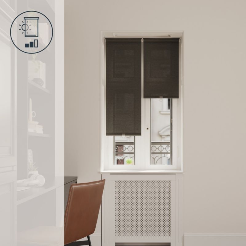 GoodHome Eccles TEK rullegardin 38 x 160 cm sort