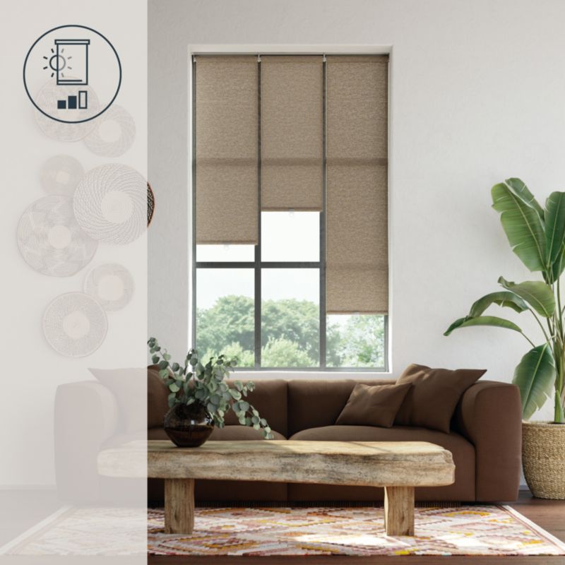 GoodHome Eccles TEK rullegardin 43 x 160 cm brun