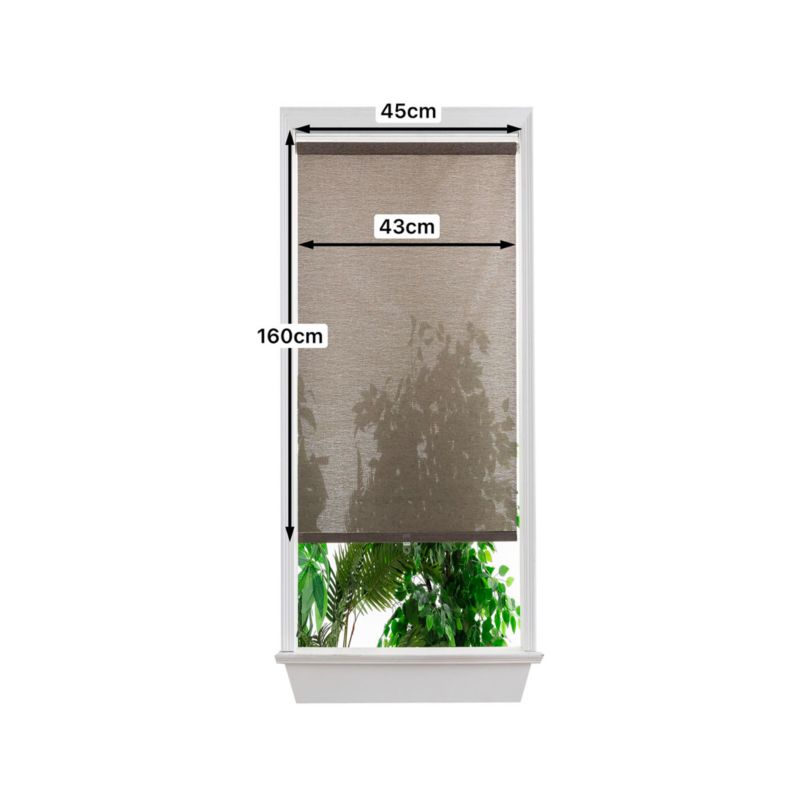 GoodHome Eccles TEK rullegardin 43 x 160 cm brun
