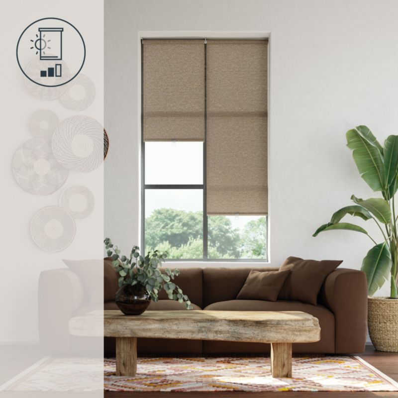 GoodHome Eccles TEK rullegardin 53 x 160 cm brun