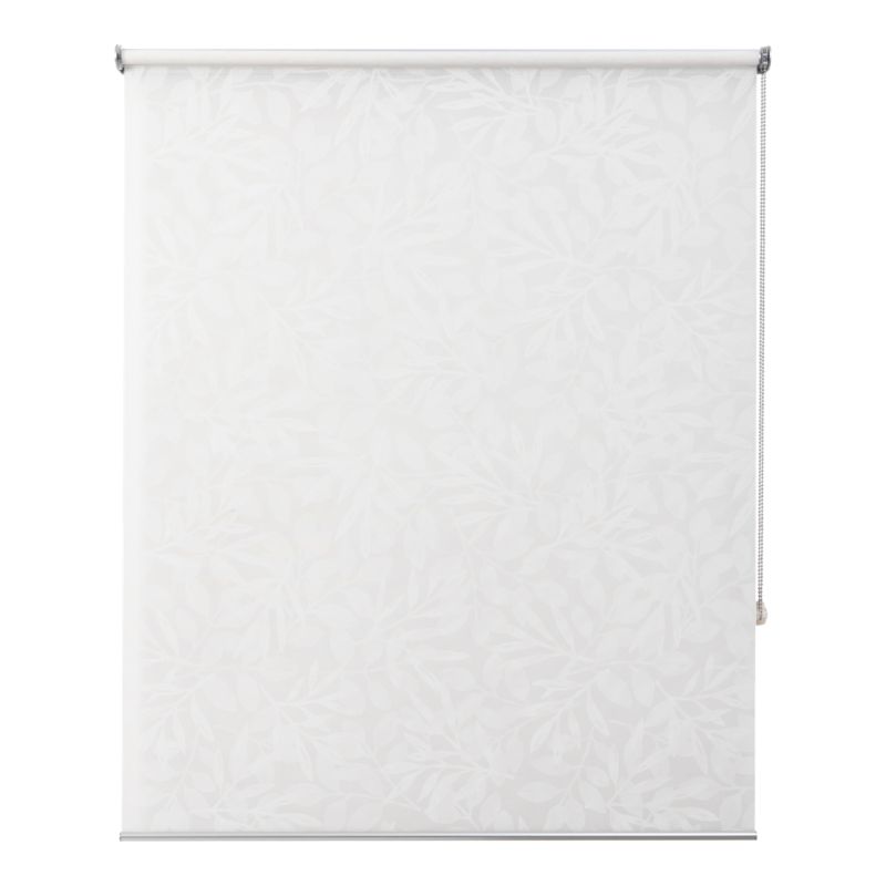 GoodHome Flasor rullegardin BLOMSTER 117,3 x 160 cm hvid