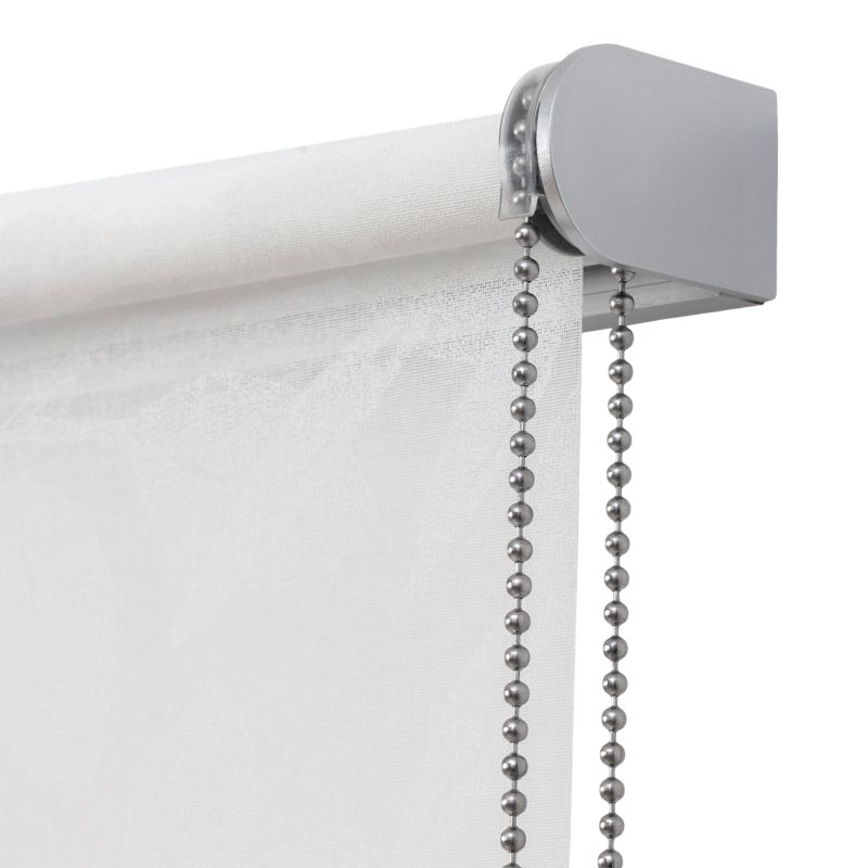 GoodHome Flasor rullegardin BLOMSTER 117,3 x 160 cm hvid