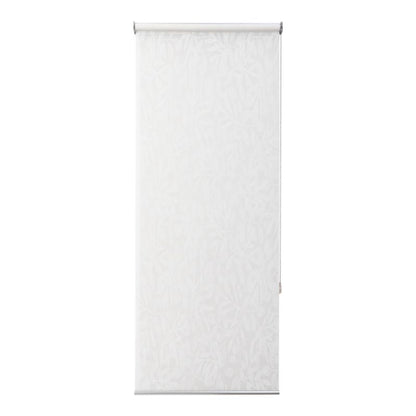 GoodHome Flasor rullegardin med blomster 37,3 x 160 cm hvid