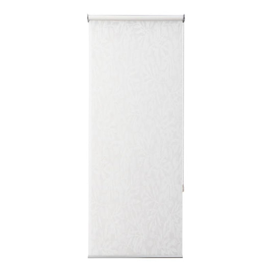 GoodHome Flasor rullegardin med blomster 42,3 x 160 cm hvid