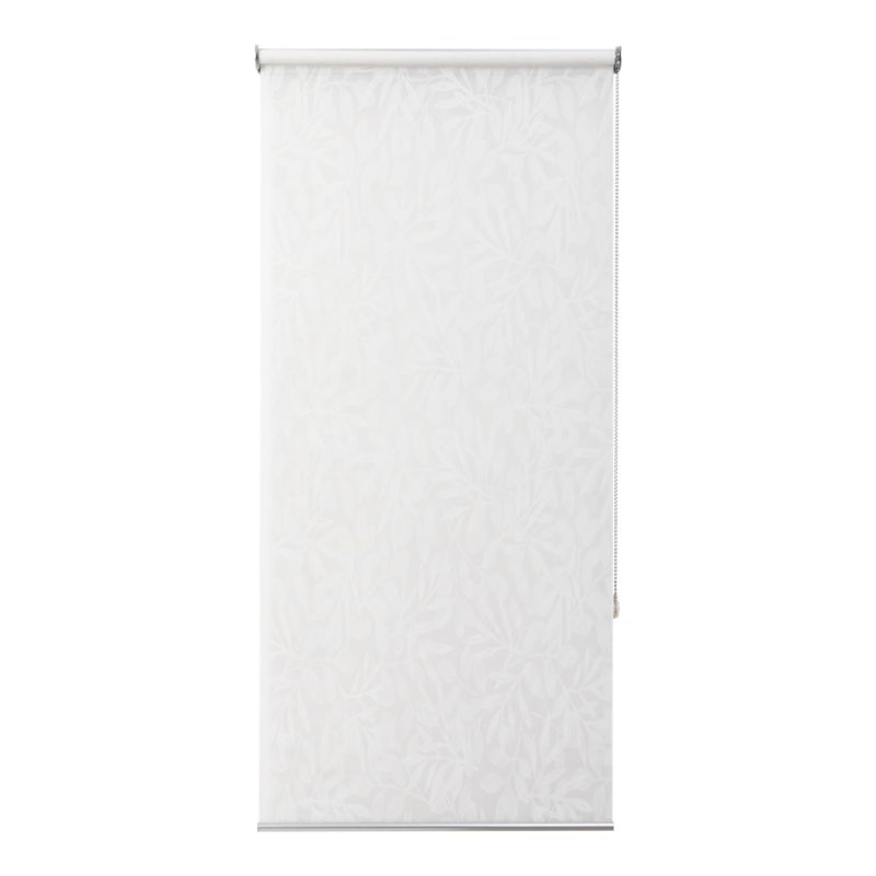 GoodHome Flasor rullegardin med blomster 52,3 x 160 cm hvid