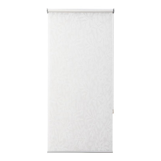 GoodHome Flasor rullegardin med blomster 52,3 x 160 cm hvid