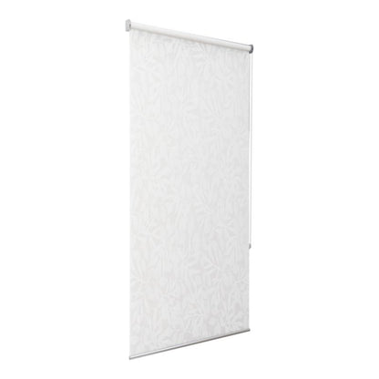 GoodHome Flasor rullegardin med blomster 52,3 x 160 cm hvid