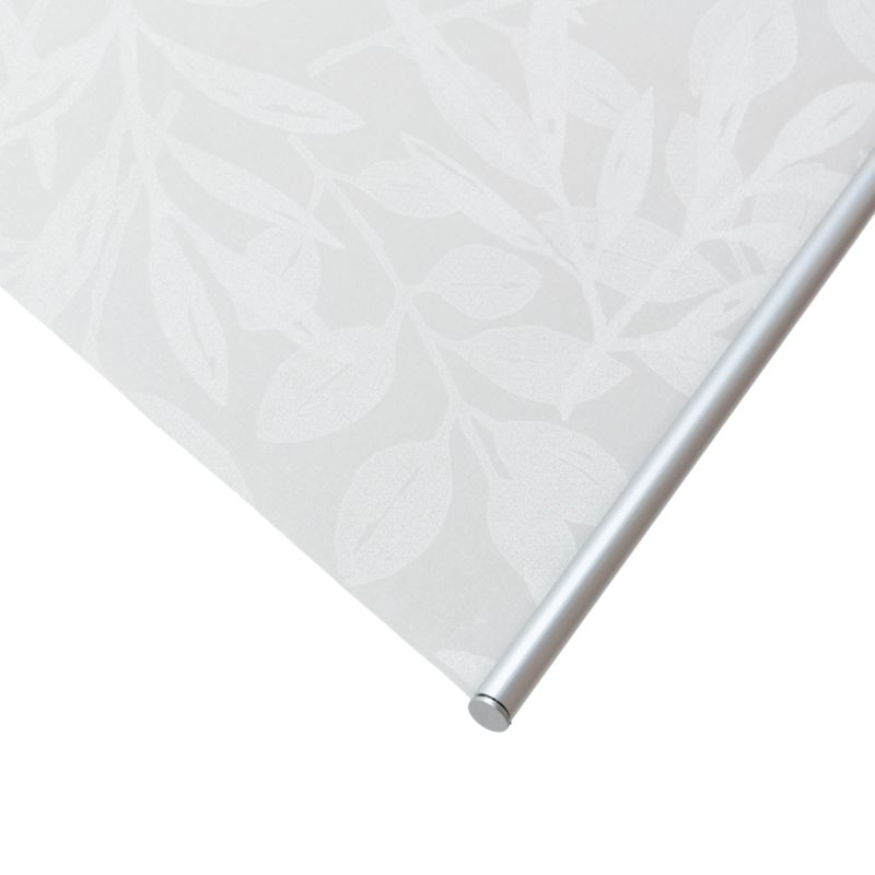 GoodHome Flasor rullegardin med blomster 52,3 x 160 cm hvid