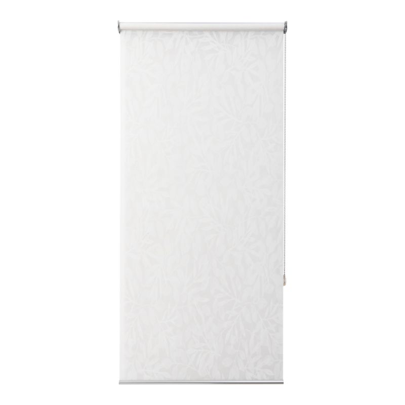 GoodHome Flasor rullegardin med blomster 57,3 x 160 cm hvid