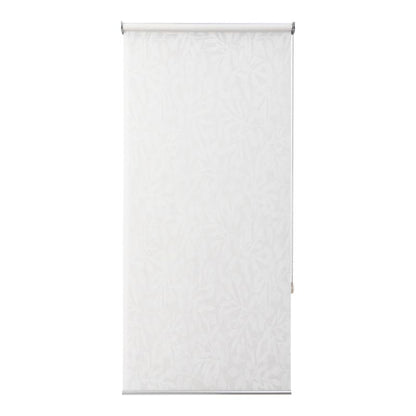 GoodHome Flasor rullegardin med blomster 57,3 x 160 cm hvid