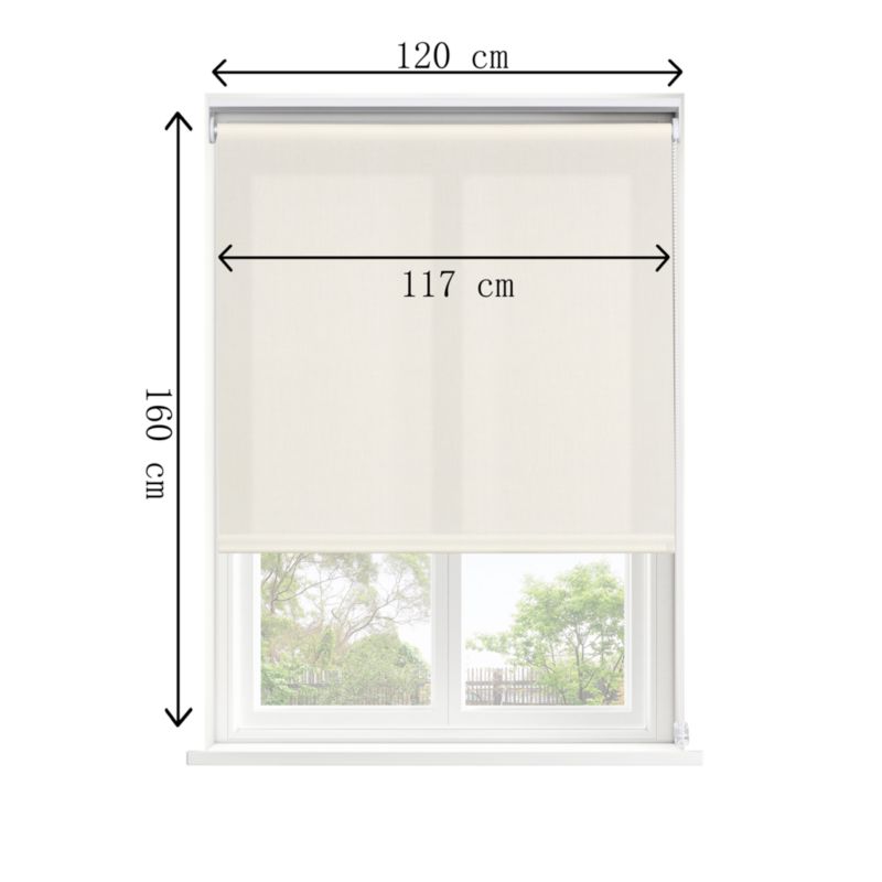 GoodHome Halo rullegardin 117 x 160 cm hvid