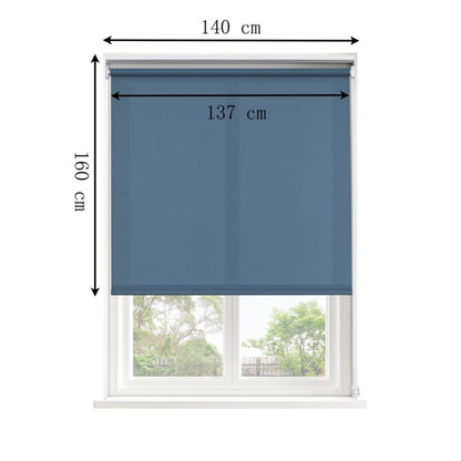 GoodHome Halo rullegardin 137 x 160 cm i mørkeblå