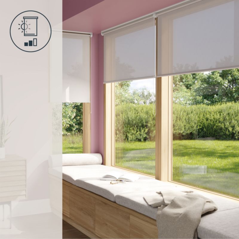 GoodHome Halo rullegardin 52 x 160 cm i perlegrå