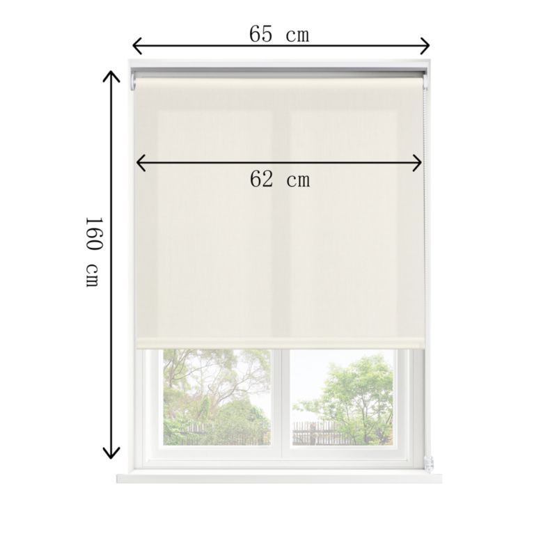 GoodHome Halo rullegardin 62 x 160 cm hvid