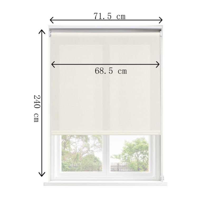 GoodHome Halo rullegardin 68,5 x 240 cm hvid