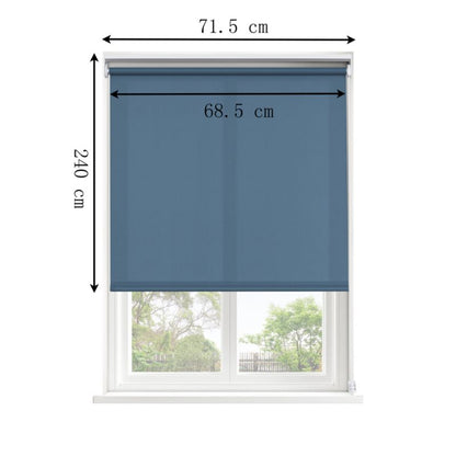 GoodHome Halo rullegardin 68,5 x 240 cm i marineblå