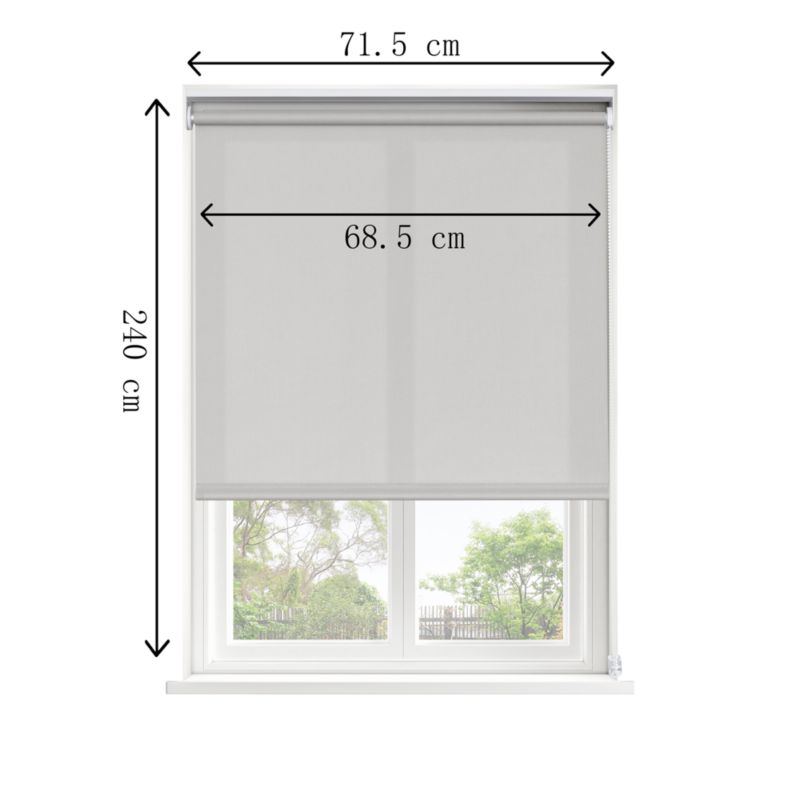 GoodHome Halo rullegardin 68,5 x 240 cm i naturlig farve