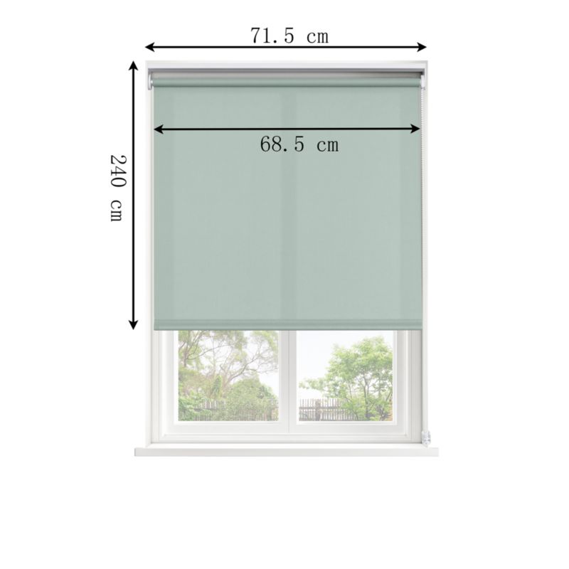 GoodHome Halo rullegardin 68,5 x 240 cm i lys grøn