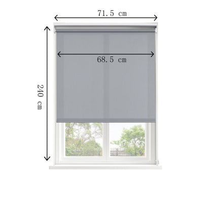 GoodHome Halo rullegardin 68,5 x 240 cm grå