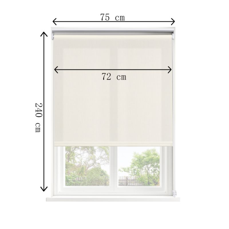 GoodHome Halo rullegardin 72 x 240 cm hvid