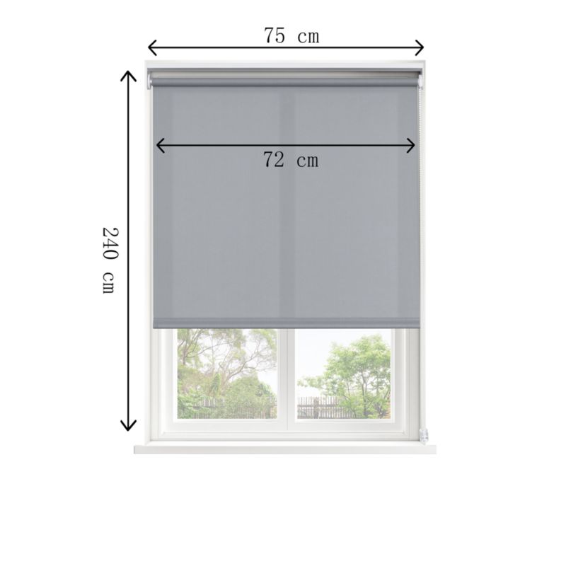 GoodHome Halo rullegardin 72 x 240 cm grå