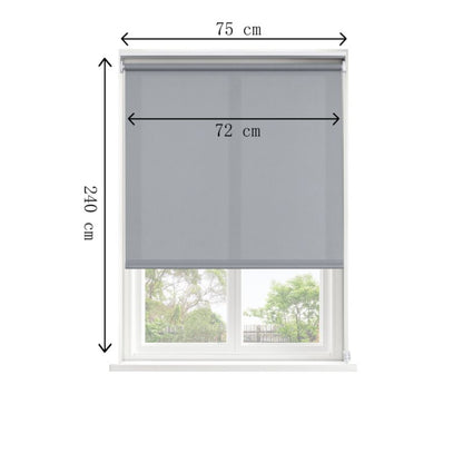 GoodHome Halo rullegardin 72 x 240 cm grå