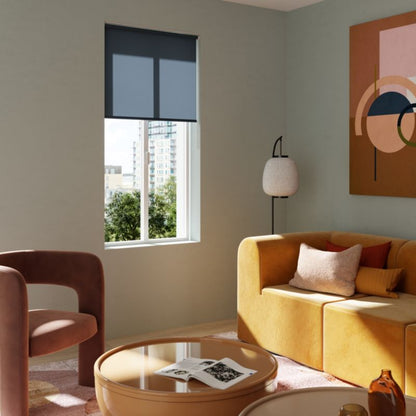 GoodHome Halo rullegardin 87 x 160 cm i mørkeblå