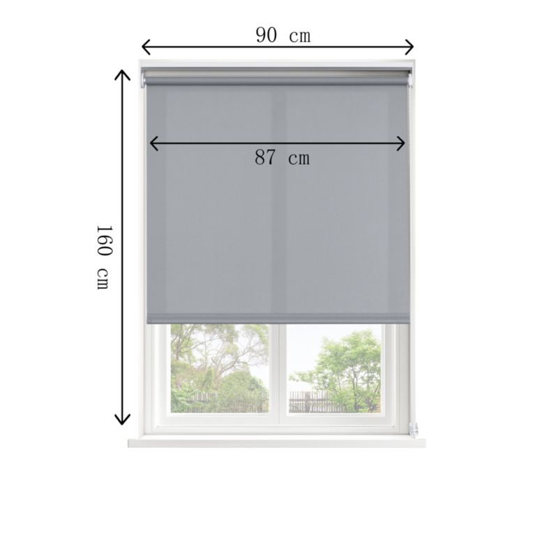 GoodHome Halo rullegardin 87 x 160 cm grå