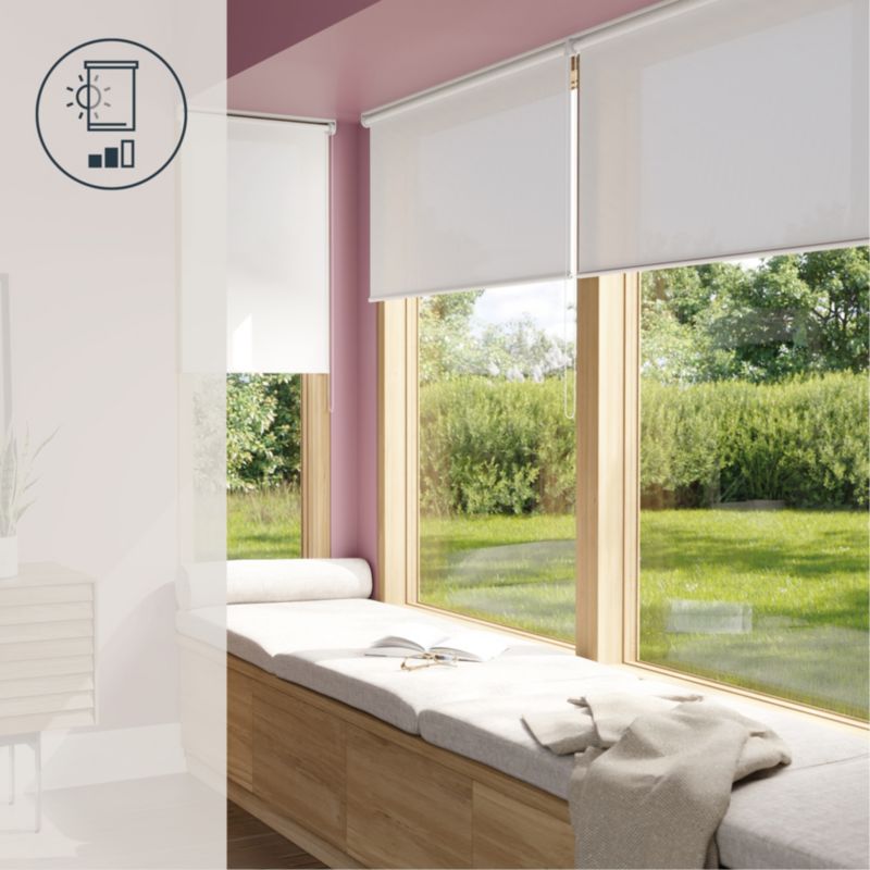 GoodHome Halo rullegardin 97 x 160 cm hvid